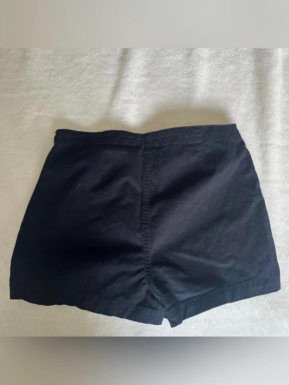 Black Wrap-Style Mini Skirt